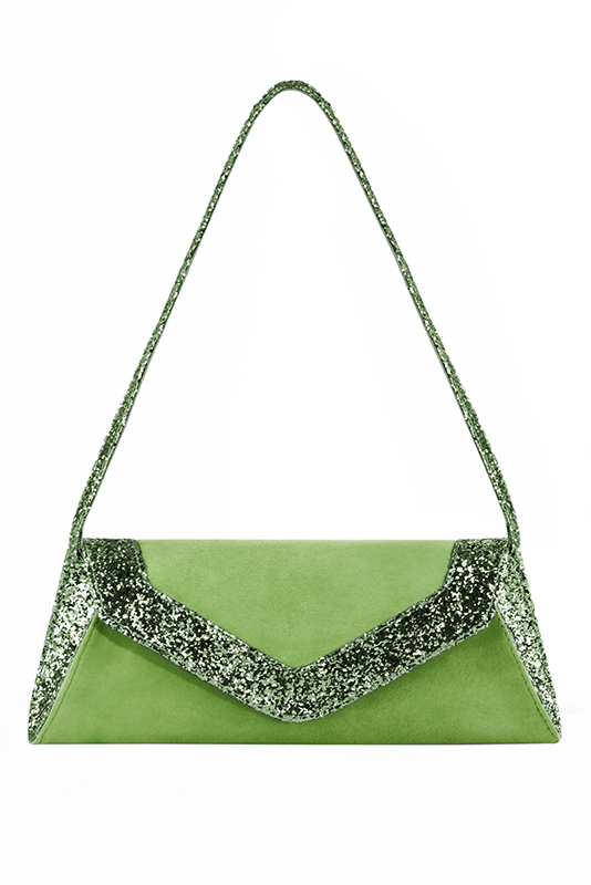 Pochette femme habill e vert anis Mariages et c r monies